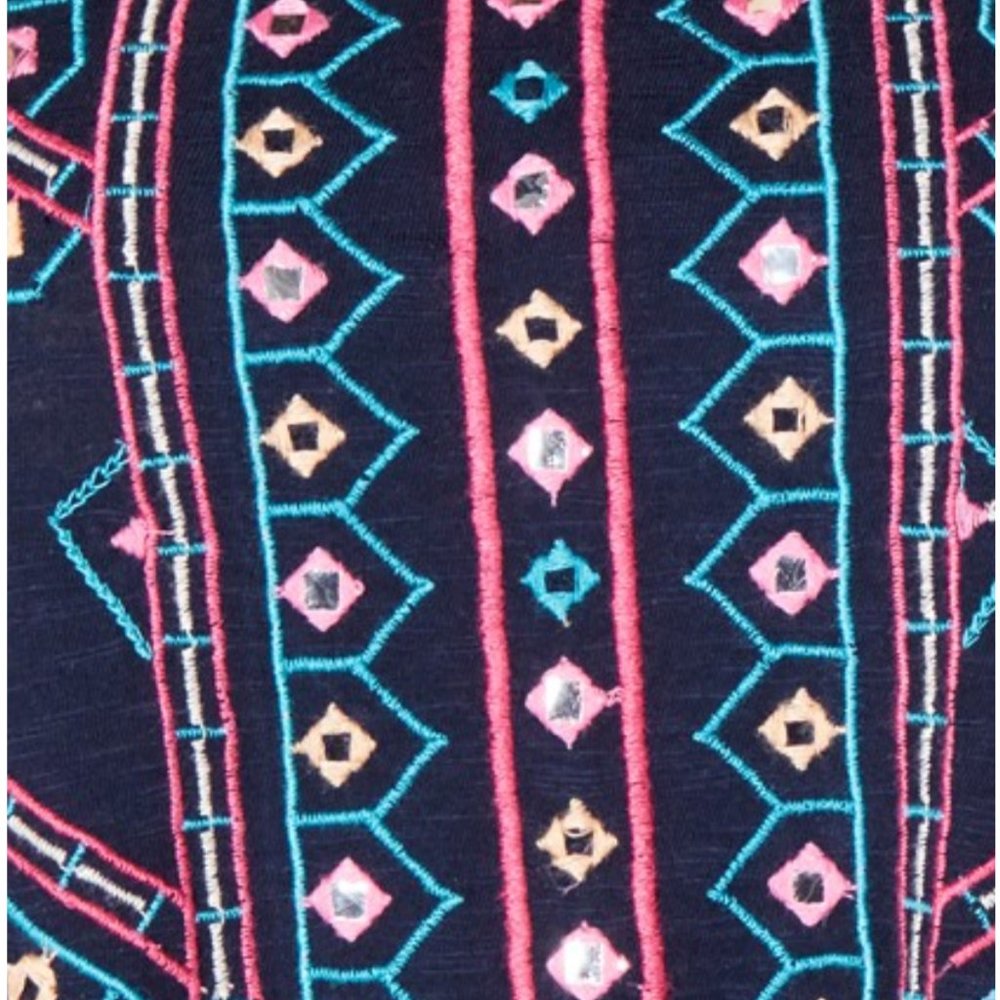 Style & co tank dress with embroidery and mirrors! - Picture 6 of 8